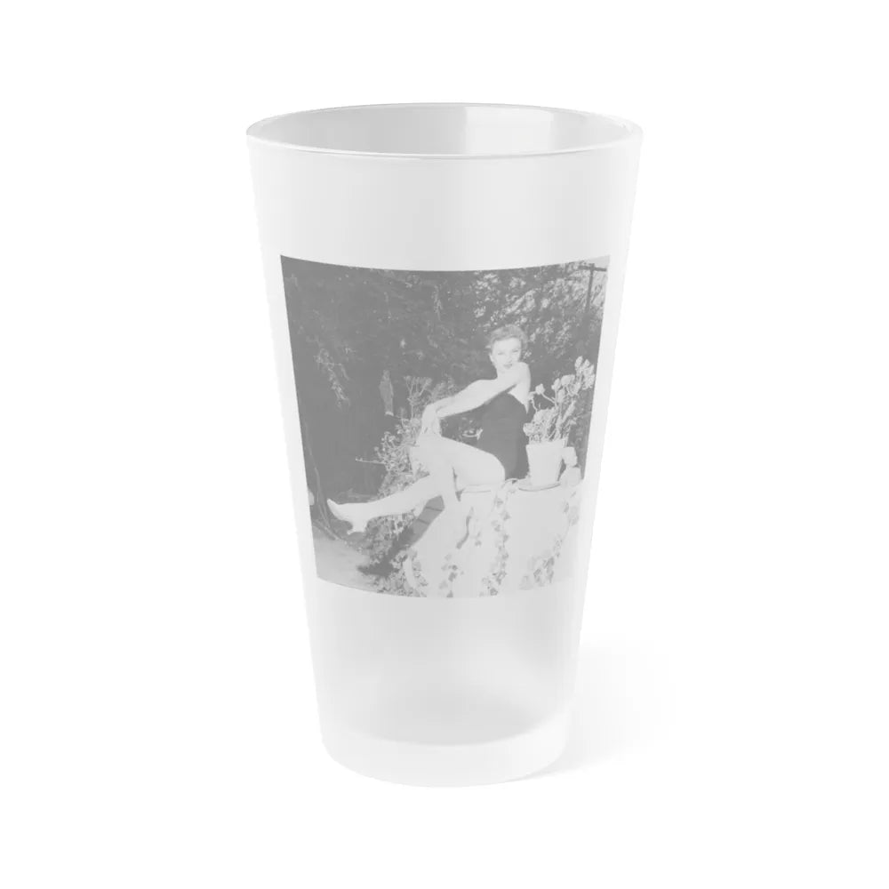 Carol Ohmart #32 (Vintage Female Icon) Frosted Pint Glass 16oz-16oz-Frosted-Go Mug Yourself