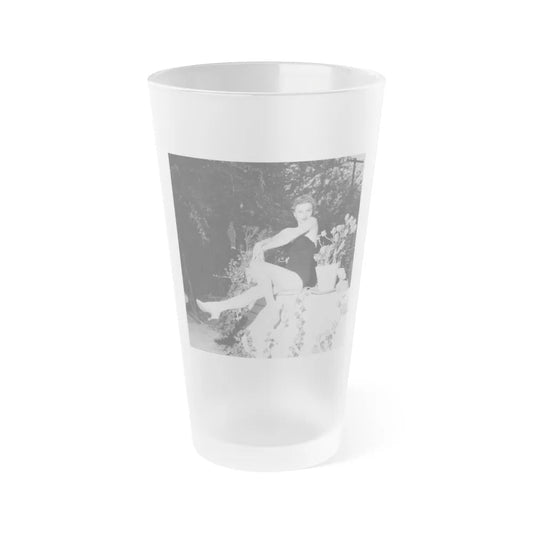 Carol Ohmart #32 (Vintage Female Icon) Frosted Pint Glass 16oz-16oz-Frosted-Go Mug Yourself