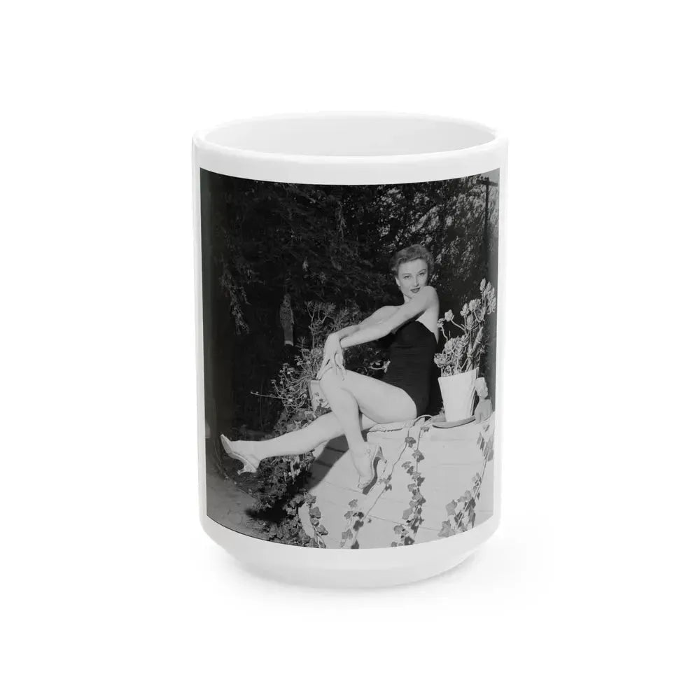 Carol Ohmart #32 (Vintage Female Icon) White Coffee Mug 15oz - Go Mug Yourself
