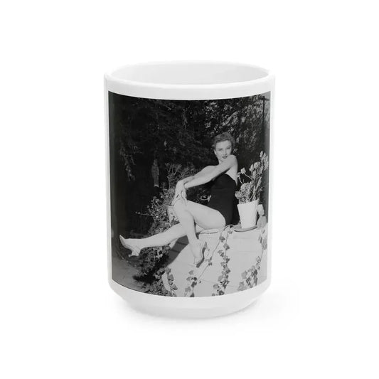 Carol Ohmart #32 (Vintage Female Icon) White Coffee Mug 15oz - Go Mug Yourself