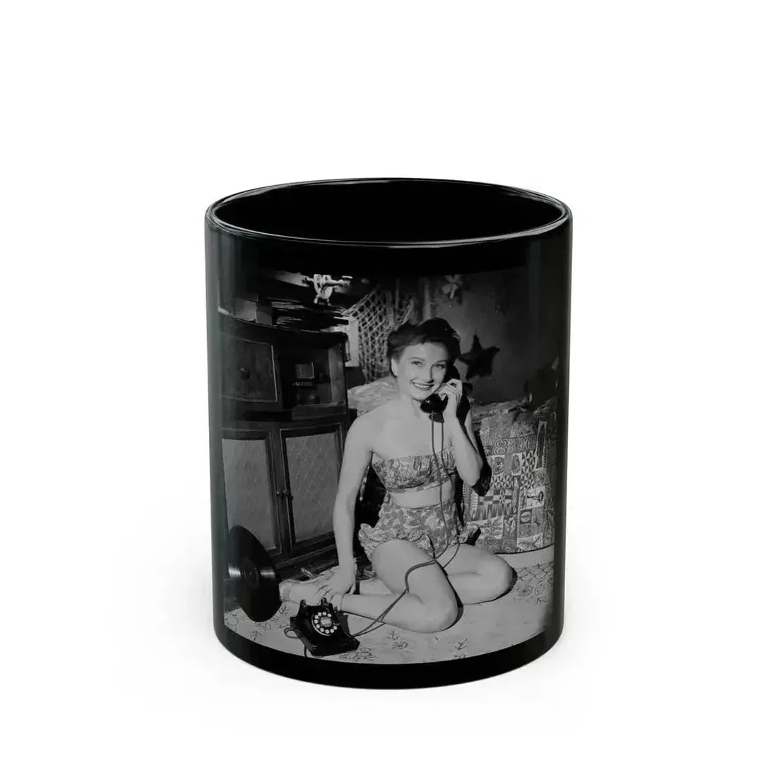 Carol Ohmart #33 (Vintage Female Icon) Black Coffee Mug 11oz - Go Mug Yourself