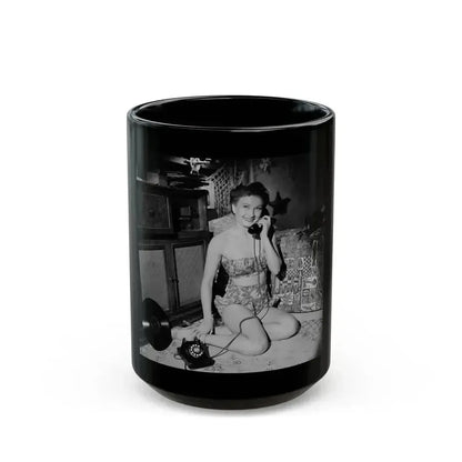 Carol Ohmart #33 (Vintage Female Icon) Black Coffee Mug 15oz - Go Mug Yourself