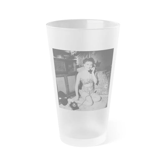 Carol Ohmart #33 (Vintage Female Icon) Frosted Pint Glass 16oz-16oz-Frosted-Go Mug Yourself