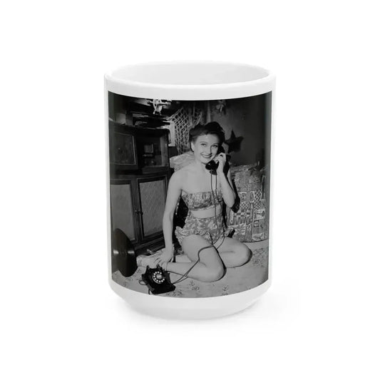 Carol Ohmart #33 (Vintage Female Icon) White Coffee Mug 15oz - Go Mug Yourself