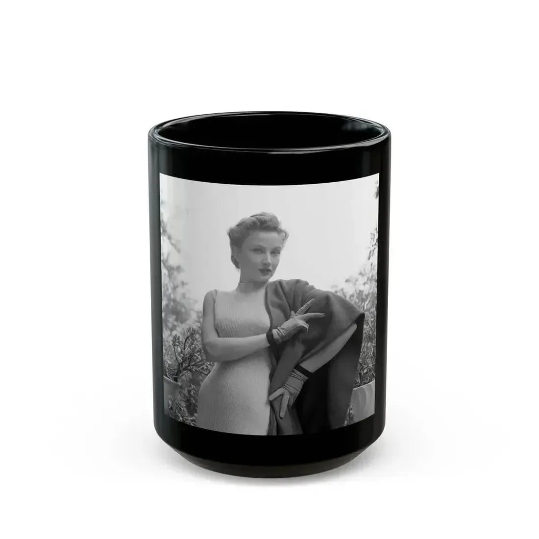 Carol Ohmart #34 (Vintage Female Icon) Black Coffee Mug 15oz - Go Mug Yourself