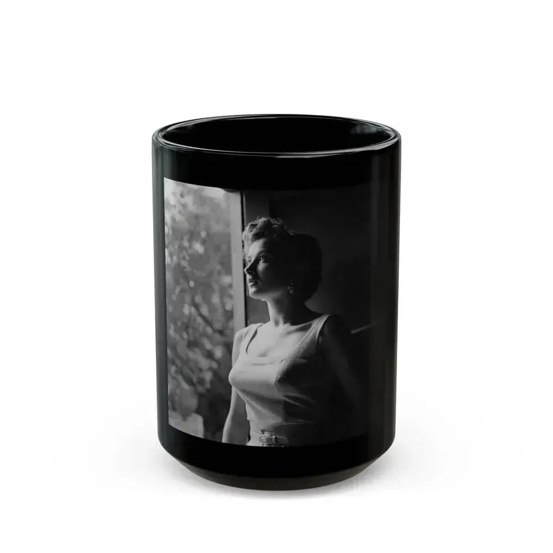 Carol Ohmart #35 (Vintage Female Icon) Black Coffee Mug 15oz - Go Mug Yourself