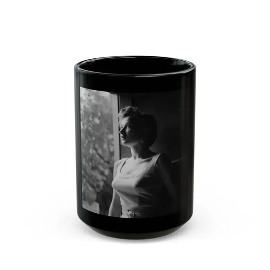 Carol Ohmart #35 (Vintage Female Icon) Black Coffee Mug 15oz - Go Mug Yourself