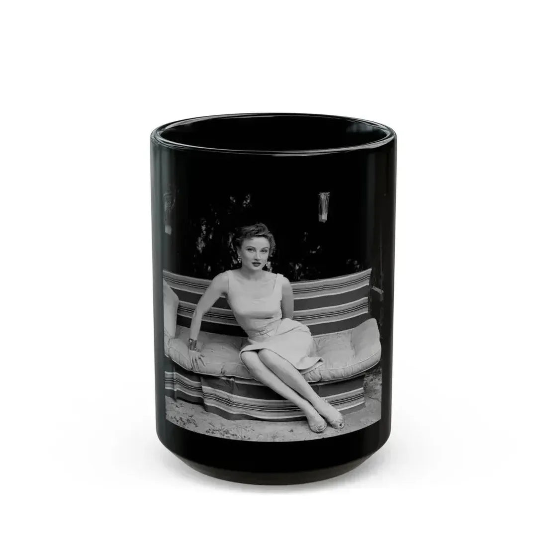 Carol Ohmart #37 (Vintage Female Icon) Black Coffee Mug 15oz - Go Mug Yourself