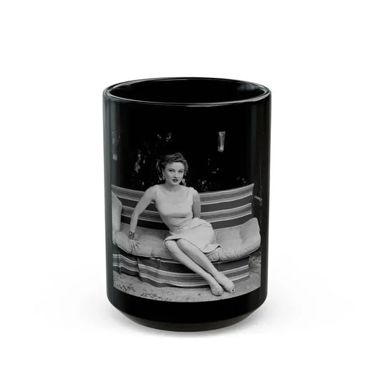 Carol Ohmart #37 (Vintage Female Icon) Black Coffee Mug 15oz - Go Mug Yourself