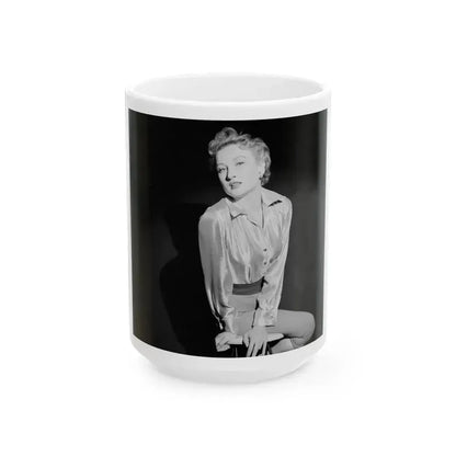 Carol Ohmart #39 (Vintage Female Icon) White Coffee Mug 15oz - Go Mug Yourself