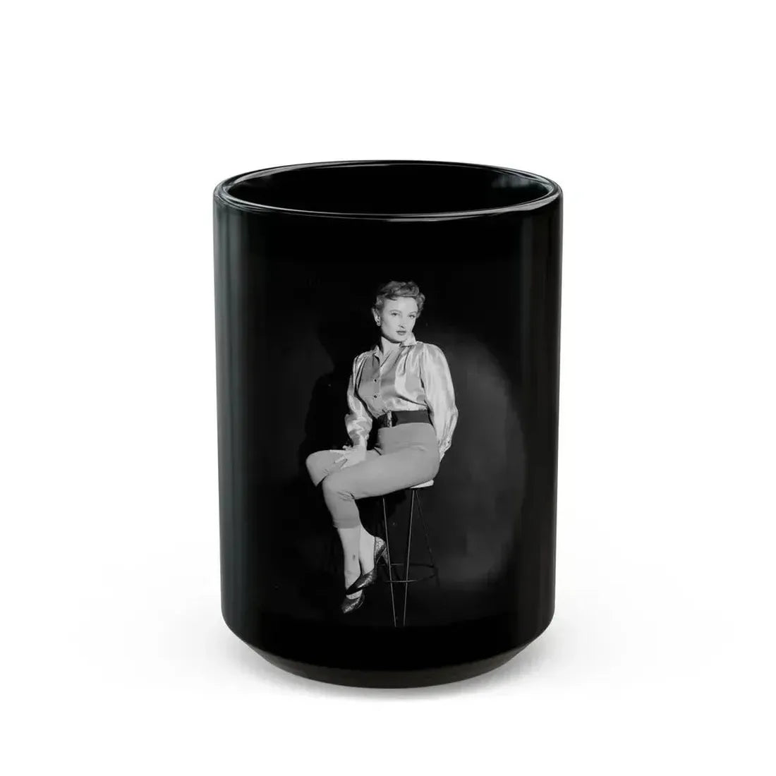 Carol Ohmart #40 (Vintage Female Icon) Black Coffee Mug 15oz - Go Mug Yourself