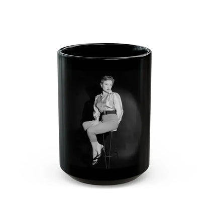 Carol Ohmart #40 (Vintage Female Icon) Black Coffee Mug 15oz - Go Mug Yourself