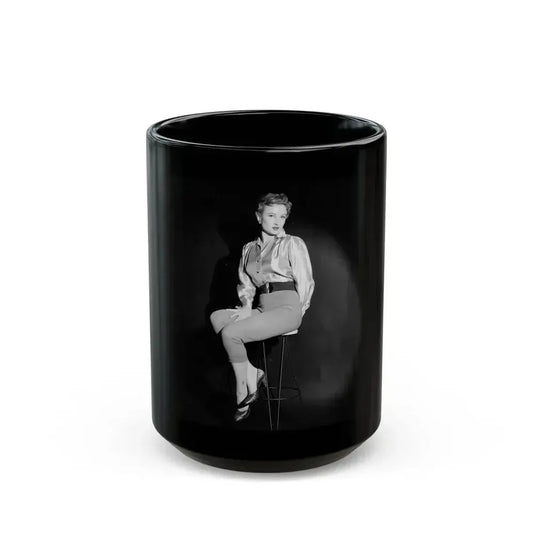 Carol Ohmart #40 (Vintage Female Icon) Black Coffee Mug 15oz - Go Mug Yourself