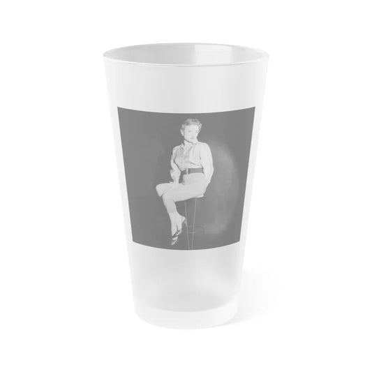 Carol Ohmart #40 (Vintage Female Icon) Frosted Pint Glass 16oz-16oz-Frosted-Go Mug Yourself