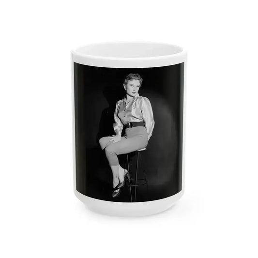 Carol Ohmart #40 (Vintage Female Icon) White Coffee Mug 15oz - Go Mug Yourself
