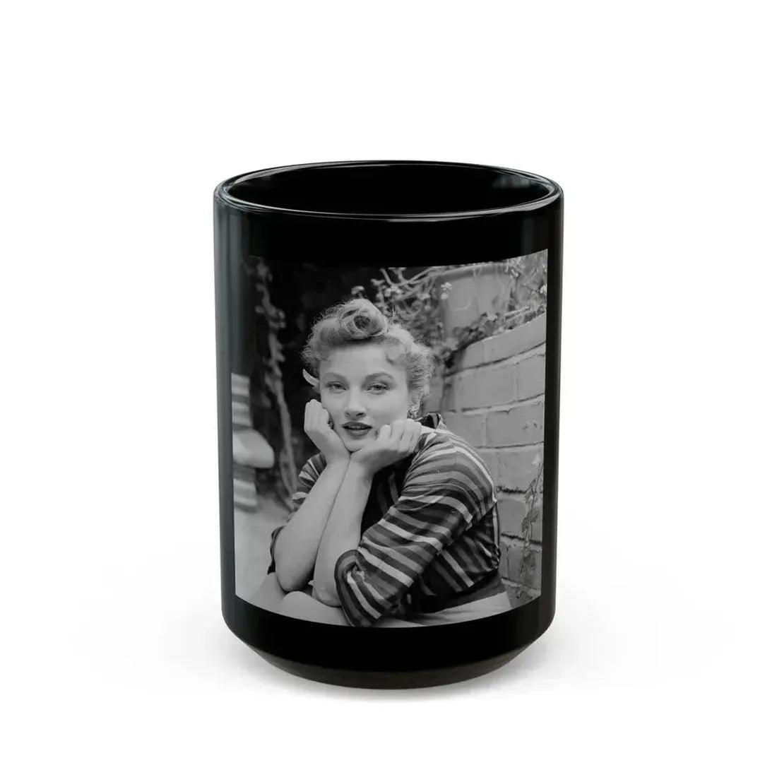 Carol Ohmart #41 (Vintage Female Icon) Black Coffee Mug 15oz - Go Mug Yourself
