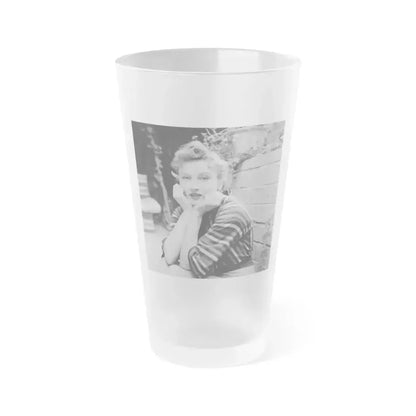 Carol Ohmart #41 (Vintage Female Icon) Frosted Pint Glass 16oz 16oz Frosted - Go Mug Yourself