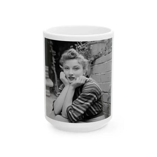 Carol Ohmart #41 (Vintage Female Icon) White Coffee Mug 15oz - Go Mug Yourself