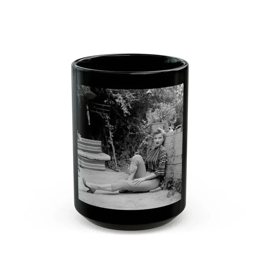 Carol Ohmart #42 (Vintage Female Icon) Black Coffee Mug 15oz - Go Mug Yourself