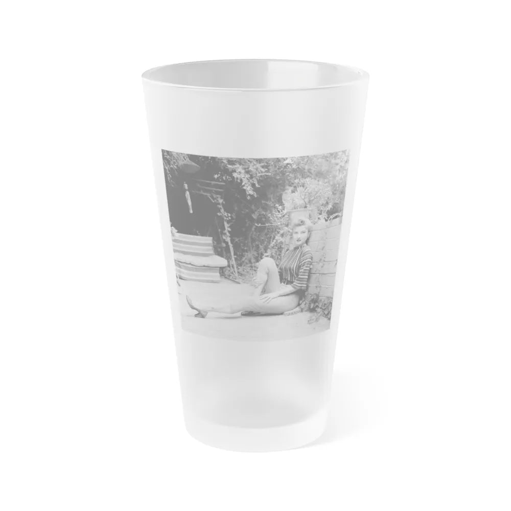 Carol Ohmart #42 (Vintage Female Icon) Frosted Pint Glass 16oz-16oz-Frosted-Go Mug Yourself