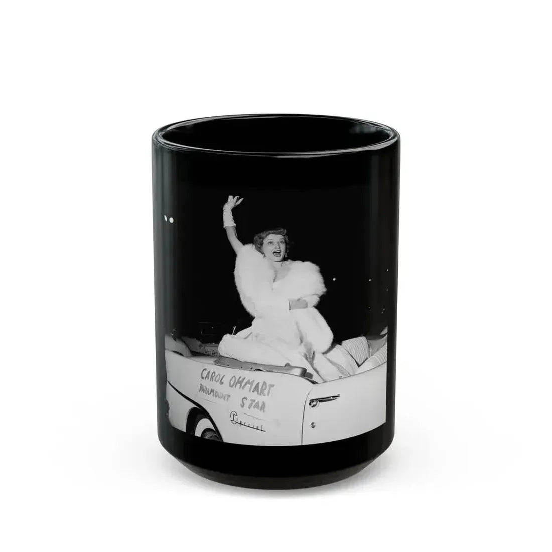 Carol Ohmart #43 (Vintage Female Icon) Black Coffee Mug 11oz - Go Mug Yourself
