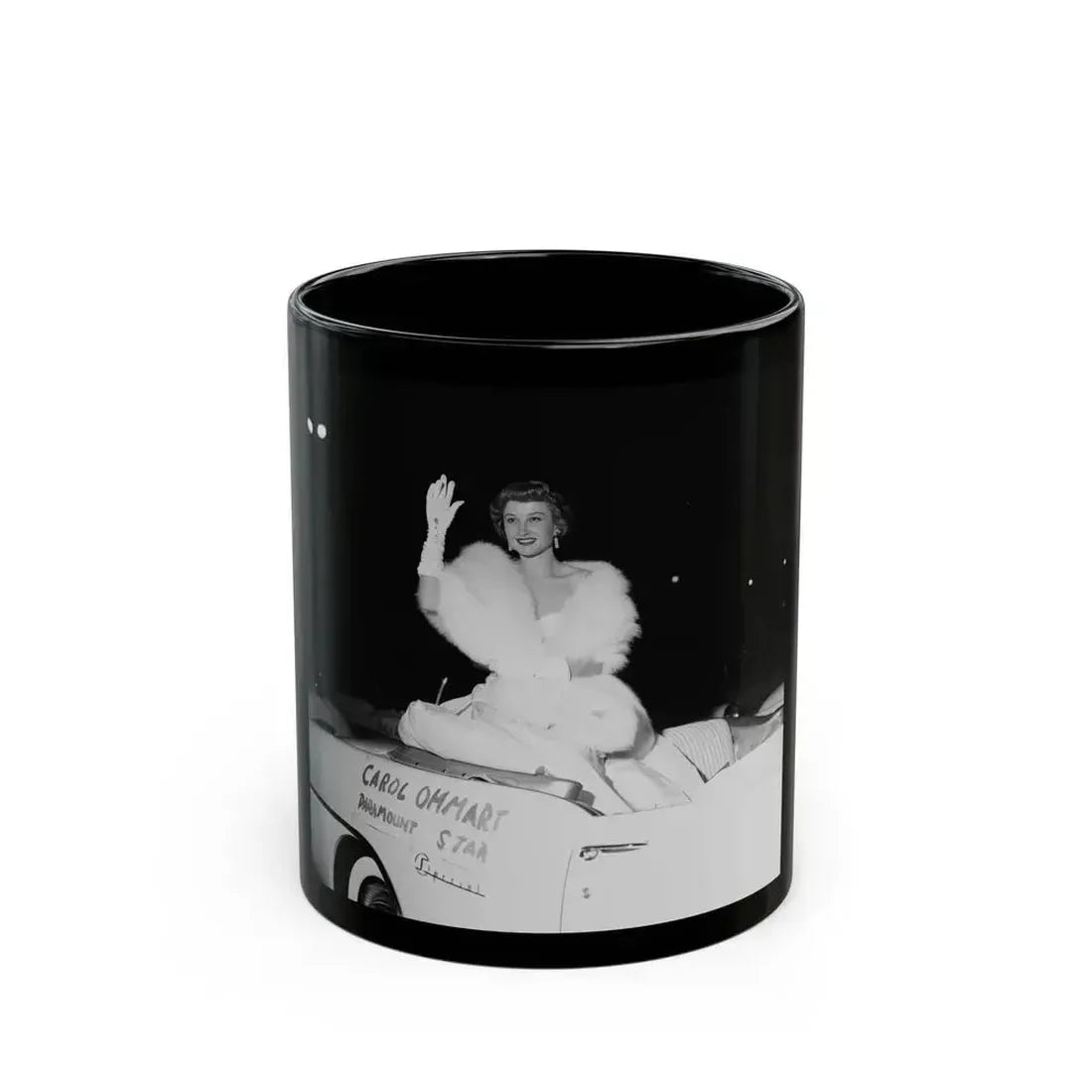 Carol Ohmart #44 (Vintage Female Icon) Black Coffee Mug 11oz - Go Mug Yourself