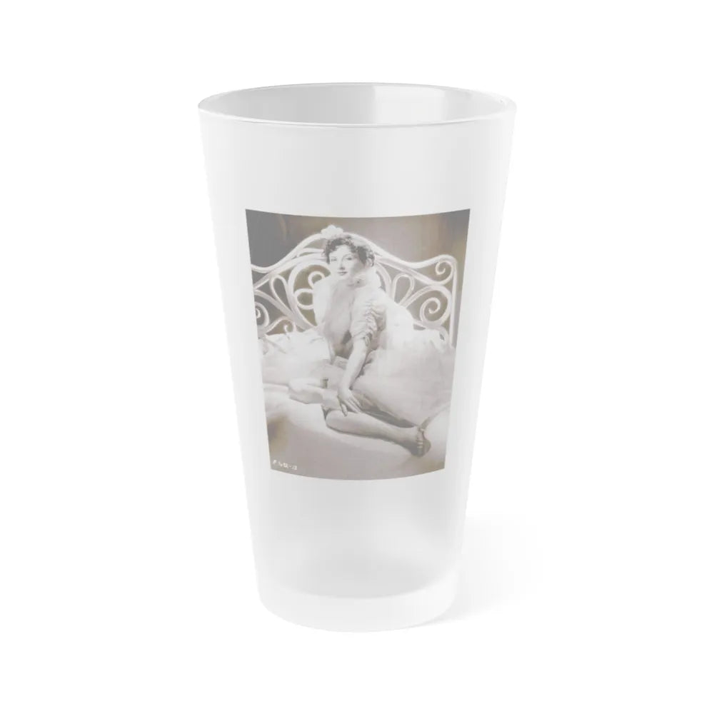 Carol Ohmart #51 (Vintage Female Icon) Frosted Pint Glass 16oz-16oz-Frosted-Go Mug Yourself