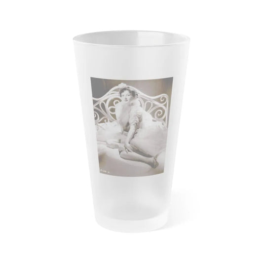 Carol Ohmart #51 (Vintage Female Icon) Frosted Pint Glass 16oz-16oz-Frosted-Go Mug Yourself