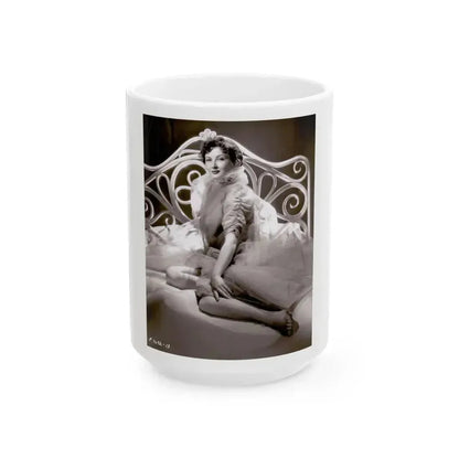 Carol Ohmart #51 (Vintage Female Icon) White Coffee Mug 15oz - Go Mug Yourself