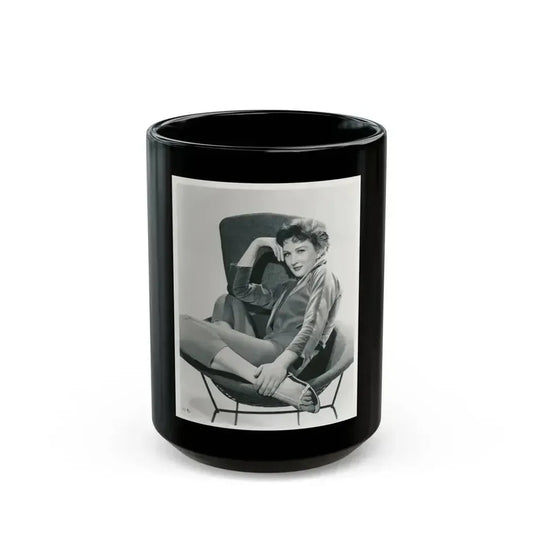 Carol Ohmart #52 (Vintage Female Icon) Black Coffee Mug 15oz - Go Mug Yourself