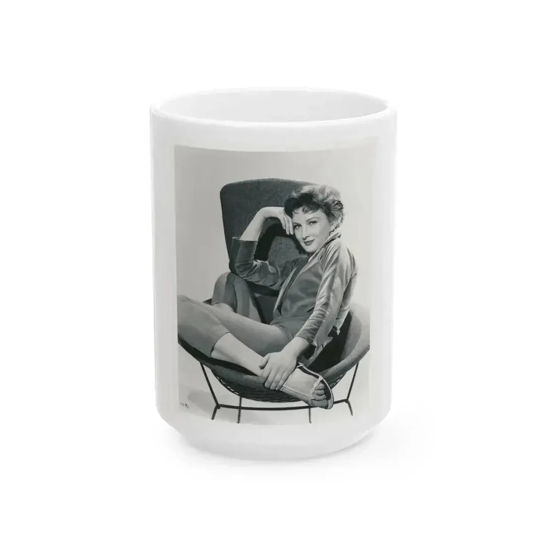 Carol Ohmart #52 (Vintage Female Icon) White Coffee Mug 15oz - Go Mug Yourself