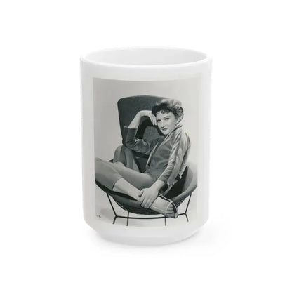 Carol Ohmart #52 (Vintage Female Icon) White Coffee Mug 15oz - Go Mug Yourself