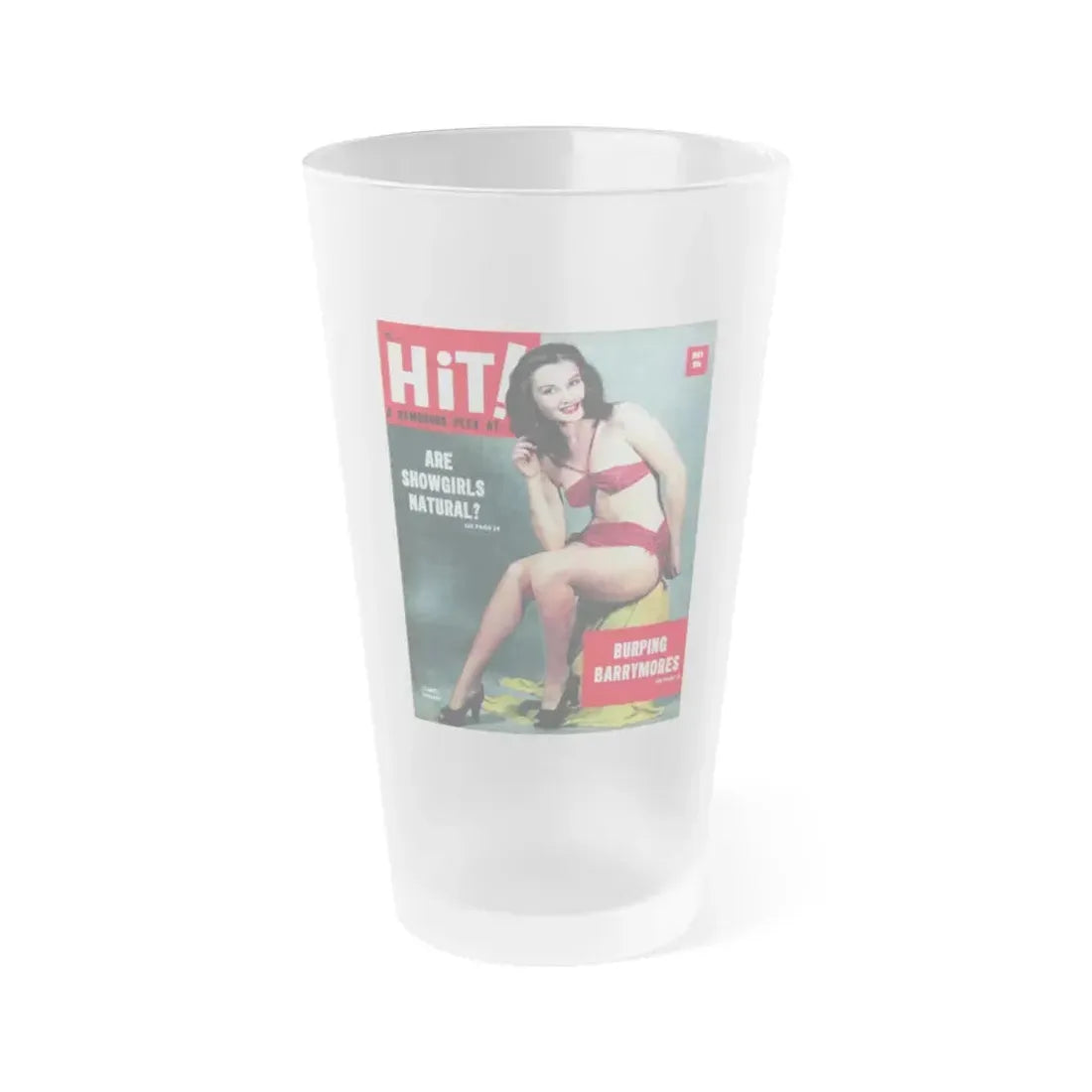 Carol Ohmart #53 - Mag. Cover (Vintage Female Icon) Frosted Pint Glass 16oz 16oz Frosted - Go Mug Yourself
