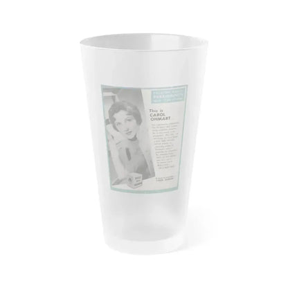 Carol Ohmart #54 - Paramount Trade Add (Vintage Female Icon) Frosted Pint Glass 16oz 16oz Frosted - Go Mug Yourself