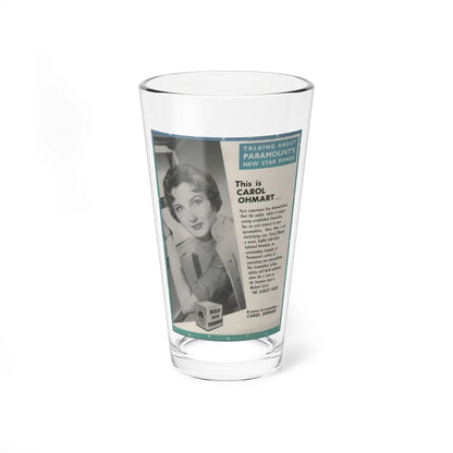 Carol Ohmart #54 - Paramount Trade Add (Vintage Female Icon) Pint Glass 16oz-16oz-Go Mug Yourself