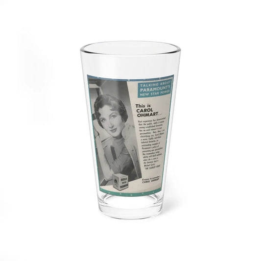 Carol Ohmart #54 - Paramount Trade Add (Vintage Female Icon) Pint Glass 16oz-16oz-Go Mug Yourself