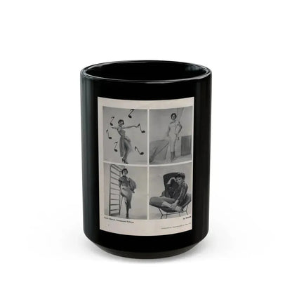Carol Ohmart #56 - Pages 1 of 1 with, 4 B&W Photos from International Photographer Mag. June '55 (Vintage Female Icon) Black Coffee Mug 15oz - Go Mug Yourself