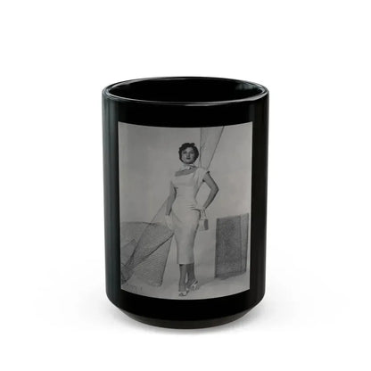Carol Ohmart #58 - Page 1, Photo 2 of 4 Cropped from International Photographer Mag. June '55 (Vintage Female Icon) Black Coffee Mug 15oz - Go Mug Yourself