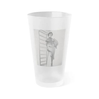 Carol Ohmart #59 - Page 1, Photo 3 of 4 Cropped from International Photographer Mag. June '55 (Vintage Female Icon) Frosted Pint Glass 16oz 16oz Frosted - Go Mug Yourself