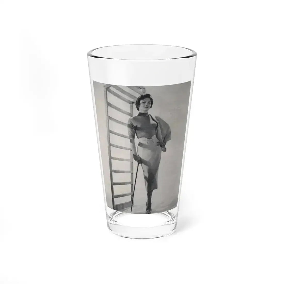 Carol Ohmart #59 - Page 1, Photo 3 of 4 Cropped from International Photographer Mag. June '55 (Vintage Female Icon) Pint Glass 16oz 16oz - Go Mug Yourself