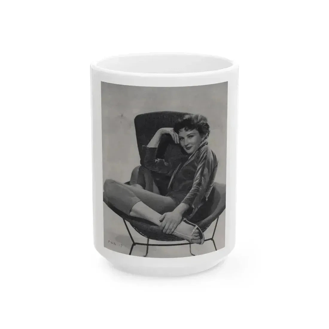 Carol Ohmart #60 - Page 1, Photo 4 of 4 Cropped from International Photographer Mag. June '55 (Vintage Female Icon) White Coffee Mug 15oz - Go Mug Yourself
