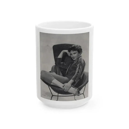 Carol Ohmart #60 - Page 1, Photo 4 of 4 Cropped from International Photographer Mag. June '55 (Vintage Female Icon) White Coffee Mug 15oz - Go Mug Yourself