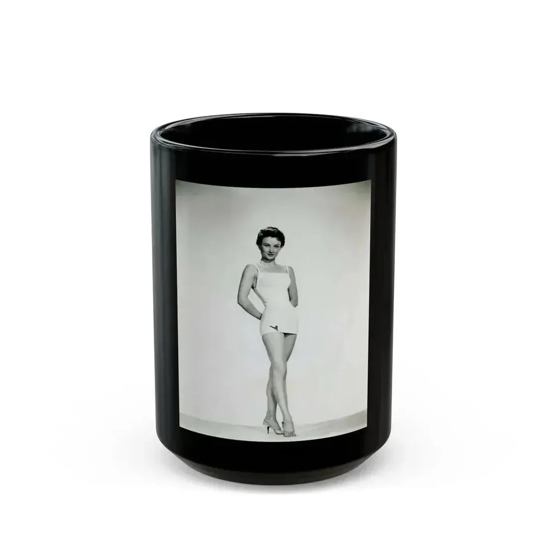 Carol Ohmart #62 (Vintage Female Icon) Black Coffee Mug 15oz - Go Mug Yourself