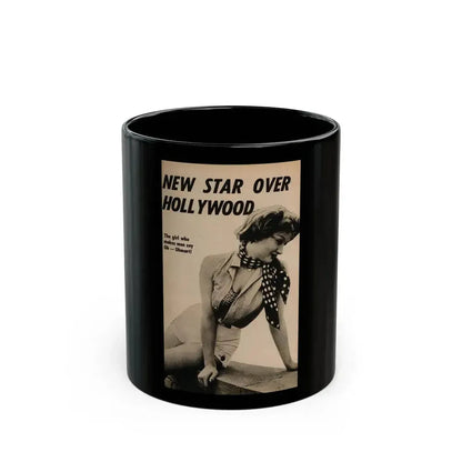 Carol Ohmart #63 - Pages 1 of 3 with, 1 B&W Photo & Caption from Foto-rama Digest Mag. February '56 (Vintage Female Icon) Black Coffee Mug 11oz - Go Mug Yourself