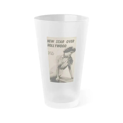 Carol Ohmart #63 - Pages 1 of 3 with, 1 B&W Photo & Caption from Foto-rama Digest Mag. February '56 (Vintage Female Icon) Frosted Pint Glass 16oz 16oz Frosted - Go Mug Yourself