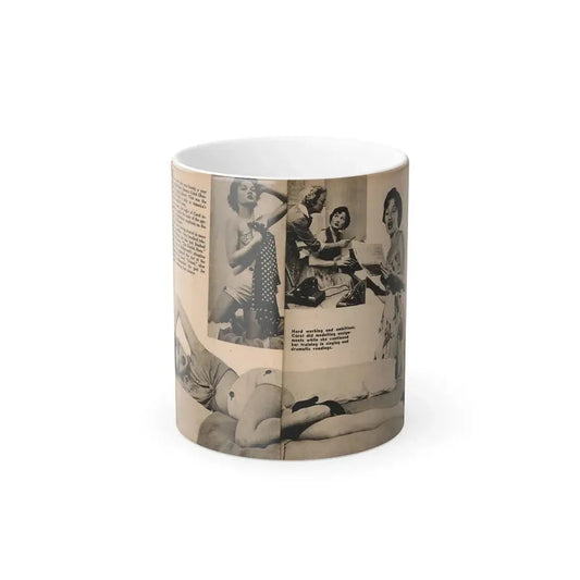 Carol Ohmart #64 - Pages 2 & 3 of 3 with, 4 B&W Photos, Caption & Short Article from Foto-rama Digest Mag. February '56 (Vintage Female Icon) Color Changing Mug 11oz 11oz - Go Mug Yourself