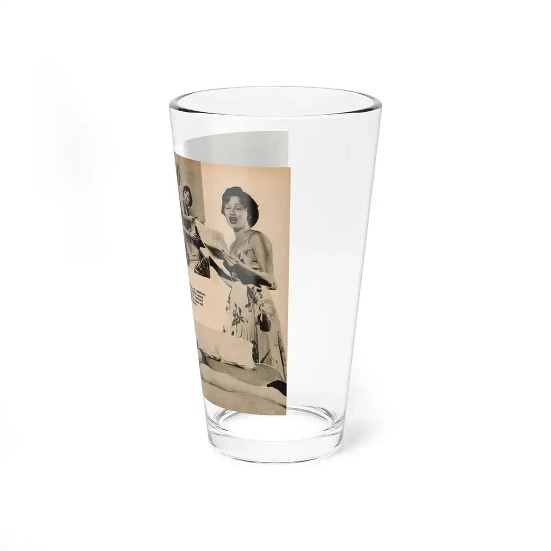 Carol Ohmart #64 - Pages 2 & 3 of 3 with, 4 B&W Photos, Caption & Short Article from Foto-rama Digest Mag. February '56 (Vintage Female Icon) Pint Glass 16oz - Go Mug Yourself