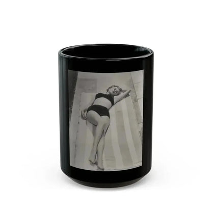 Carol Ohmart #65 - Negative Struck B&W 8x10 50's Era Pin-Up Photo High Quality Re-Print (Vintage Female Icon) Black Coffee Mug 15oz - Go Mug Yourself