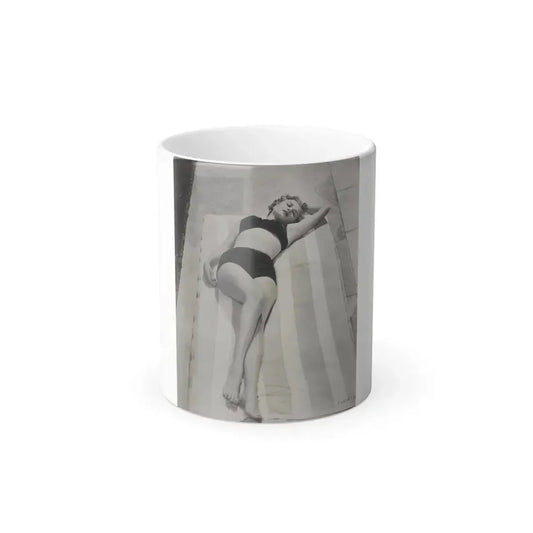 Carol Ohmart #65 - Negative Struck B&W 8x10 50's Era Pin-Up Photo High Quality Re-Print (Vintage Female Icon) Color Changing Mug 11oz 11oz - Go Mug Yourself