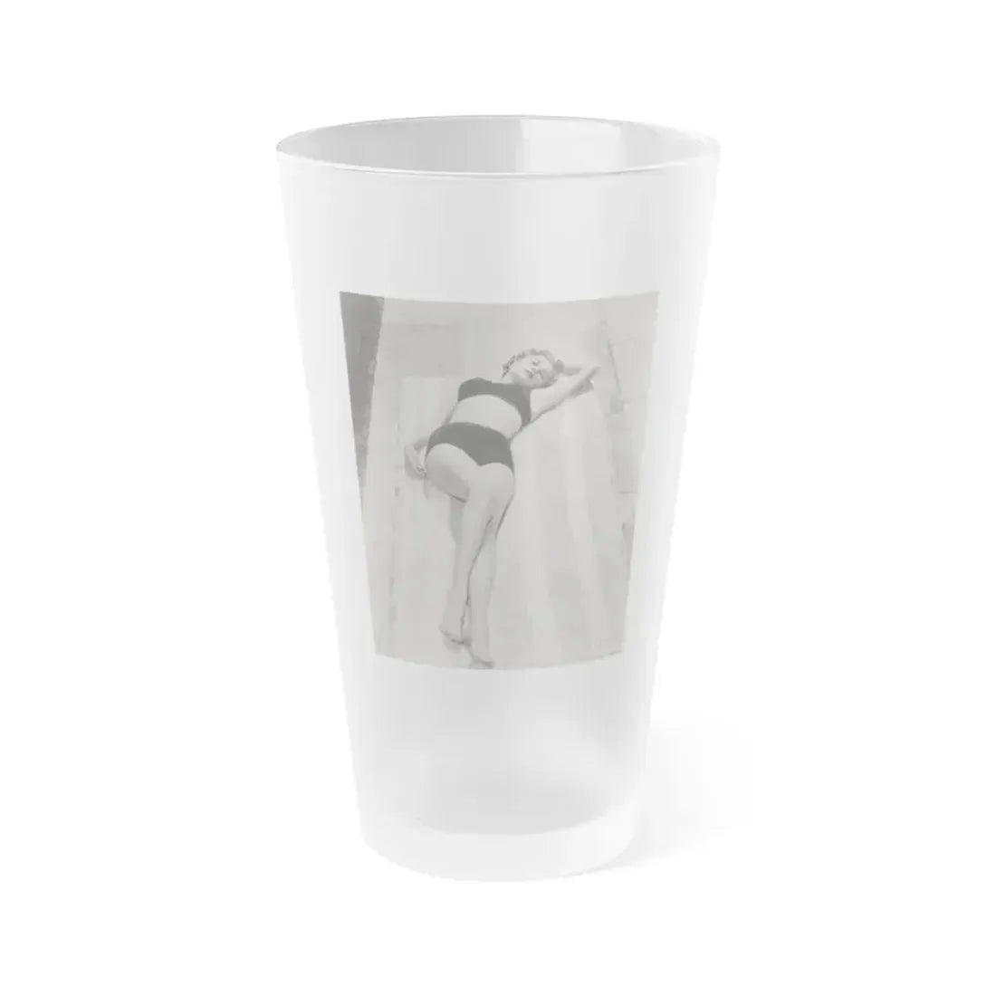 Carol Ohmart #65 - Negative Struck B&W 8x10 50's Era Pin-Up Photo High Quality Re-Print (Vintage Female Icon) Frosted Pint Glass 16oz 16oz Frosted - Go Mug Yourself